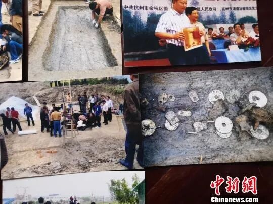 图为康宏果家挖出的良渚墓葬。　张煜欢 摄