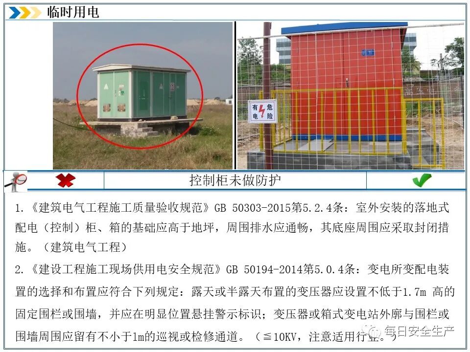 临时用电安全检查_外电防护措施_施工现场临时用电安全规范