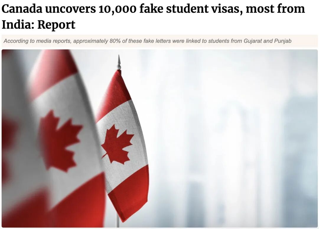 学签审查将加码！加拿大查获1万多份伪造录取通知书！80%来自印度...