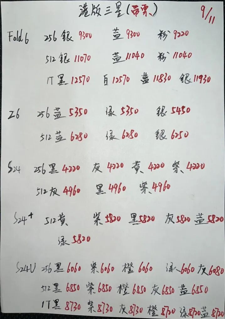 2024年11月18日华强北全新苹果手机批发报价单
