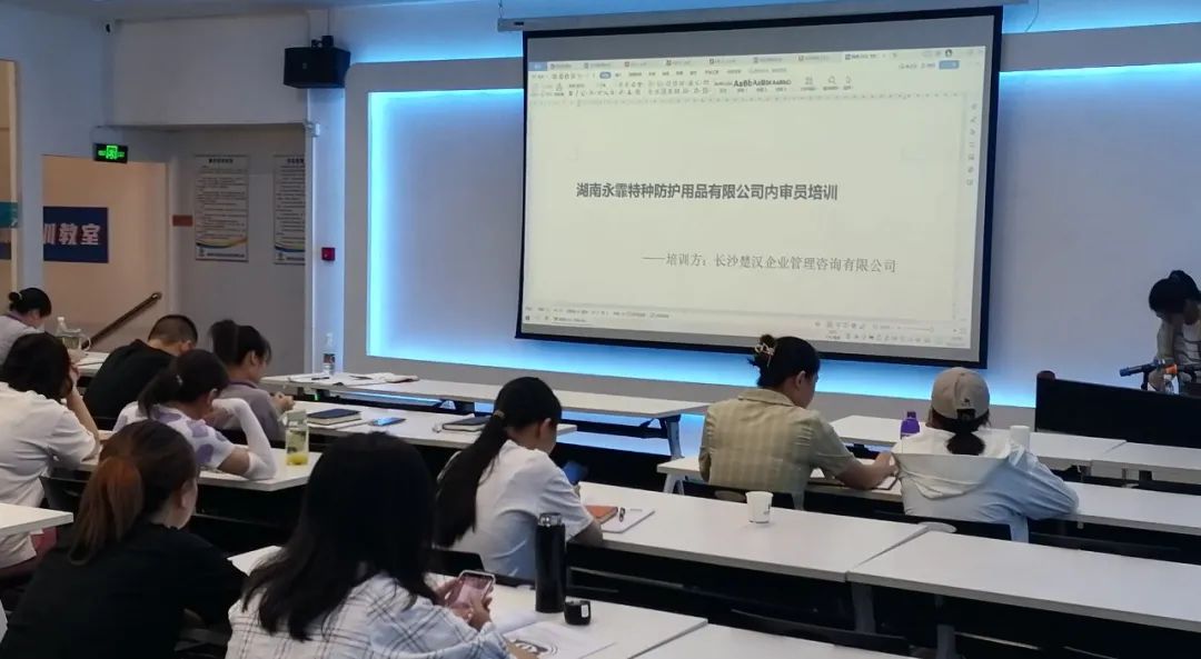 湖南永霏特种防护用品有限公司ISO质量、环境、职业健康安全三体系内审员圆满结束 图片