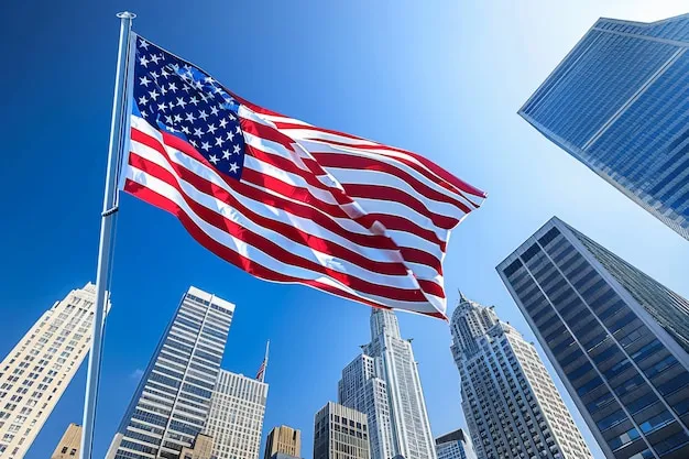 Representation of the american flag for us national loyalty day celebration