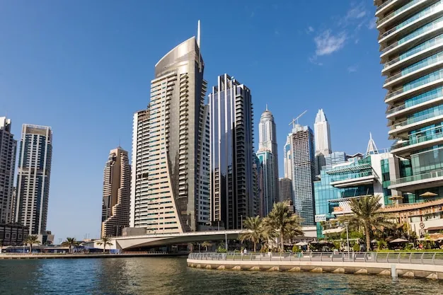 Modetn city of the luxury center of Dubai, United Arab Emirates