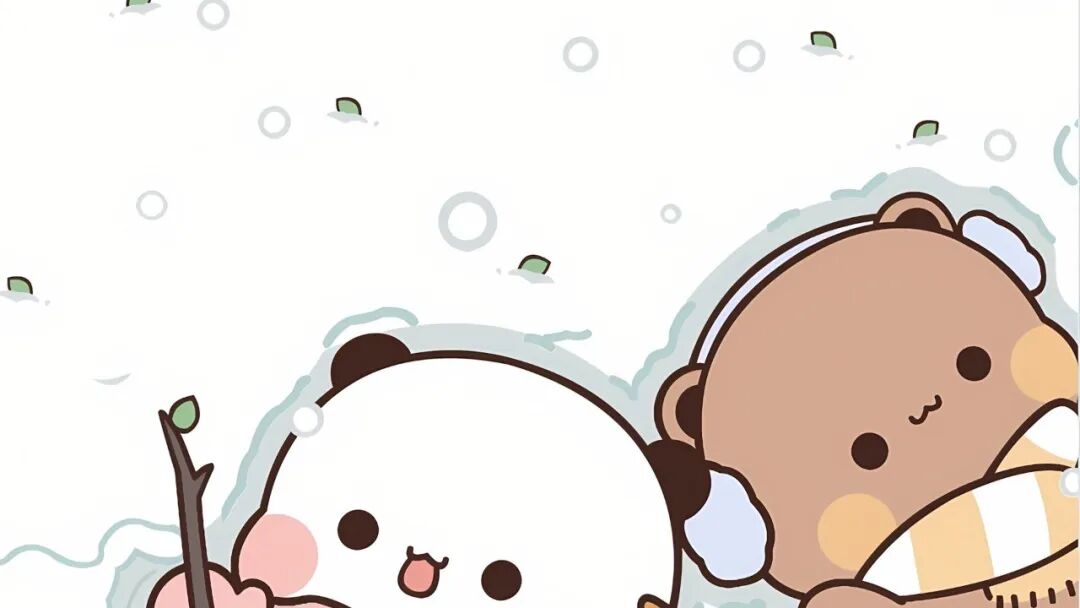 电脑壁纸｜电脑壁纸超清8k原图卡通可爱壁纸线条小狗绿色草地
