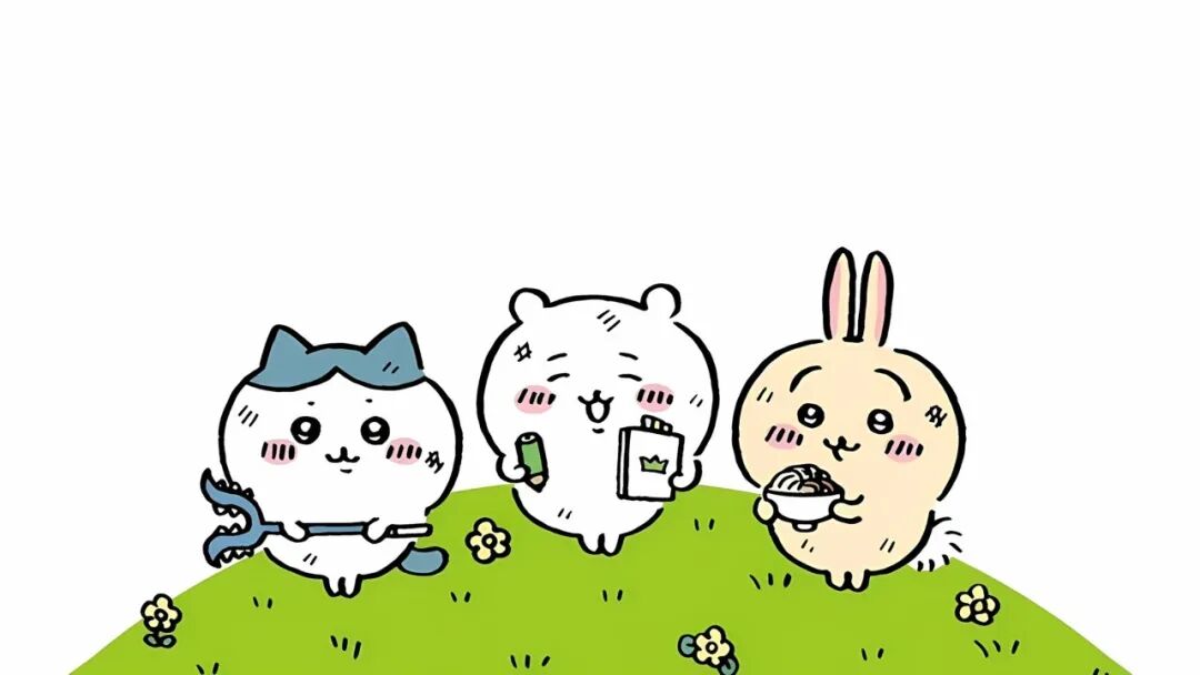 电脑壁纸｜电脑壁纸超清8k原图卡通可爱壁纸线条小狗绿色草地