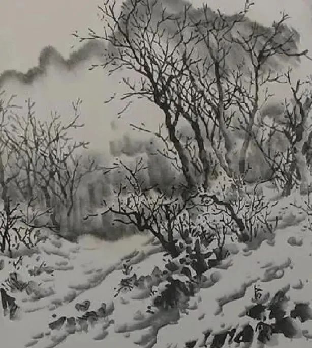 写意《雪景》绘画教程