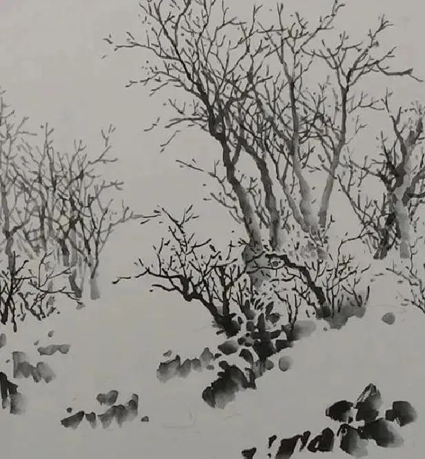 写意《雪景》绘画教程