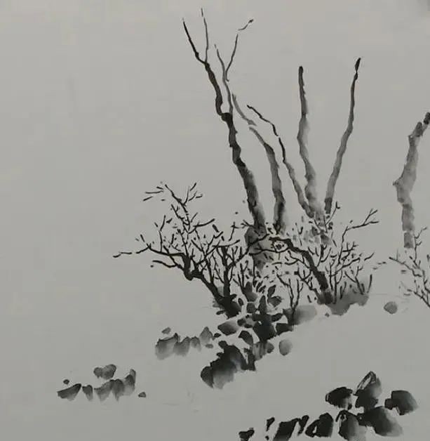 写意《雪景》绘画教程