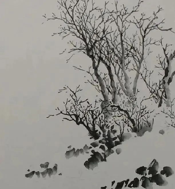 写意《雪景》绘画教程