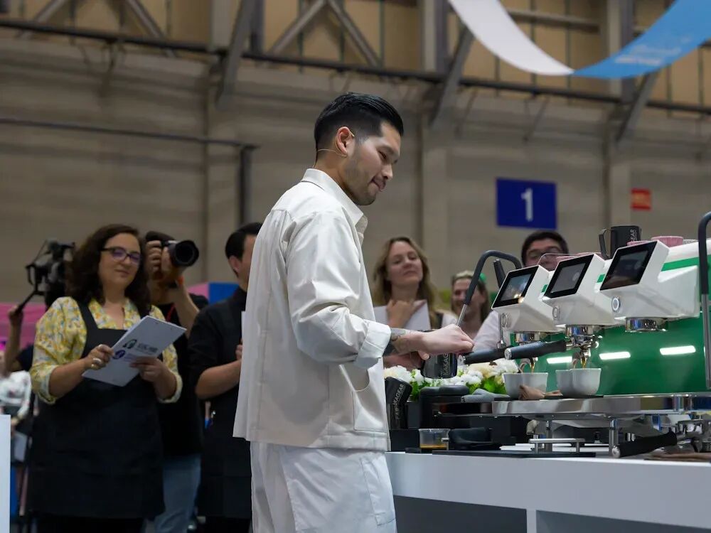 Mikael Jasin at the 2024 World Barista Championship in Busan, South Korea.