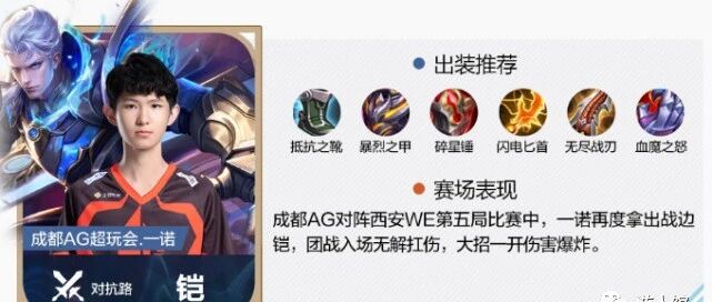 王者荣耀：KPL第三周的最佳阵容和选手发布，一诺的铠是亮点英雄