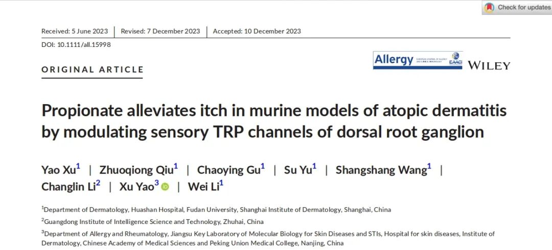自由行為小鼠脊髓神經(jīng)元雙光子成像助力揭示皮膚菌群對(duì)瘙癢的負(fù)向調(diào)控及機(jī)制