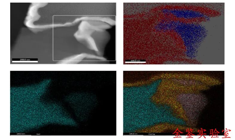 FIB+HRTEM+EELS 纳米线截面观察及能谱分析