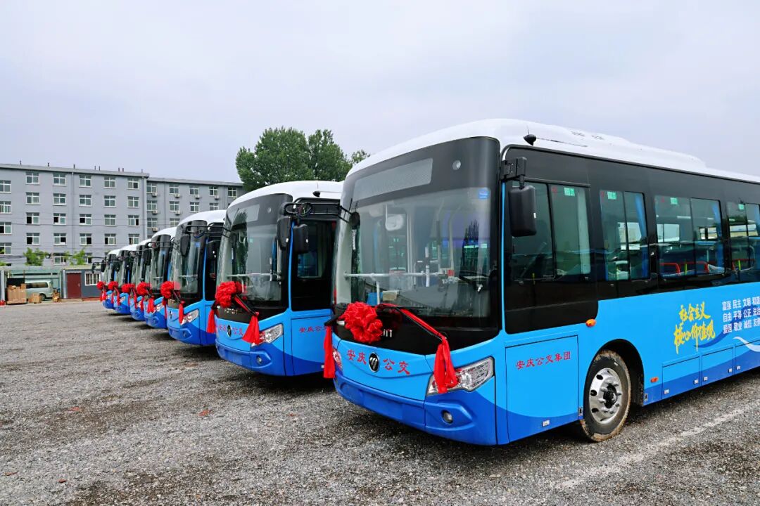 辉耀赢市场丨批量欧辉bj6851纯电动城市客车交付安庆公交