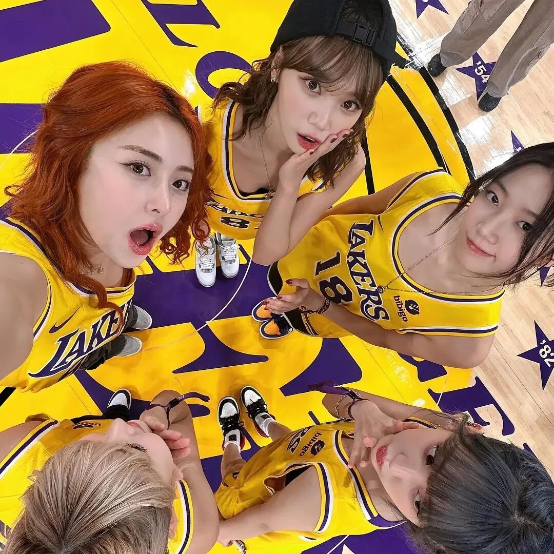啊韩国女团打上nba了