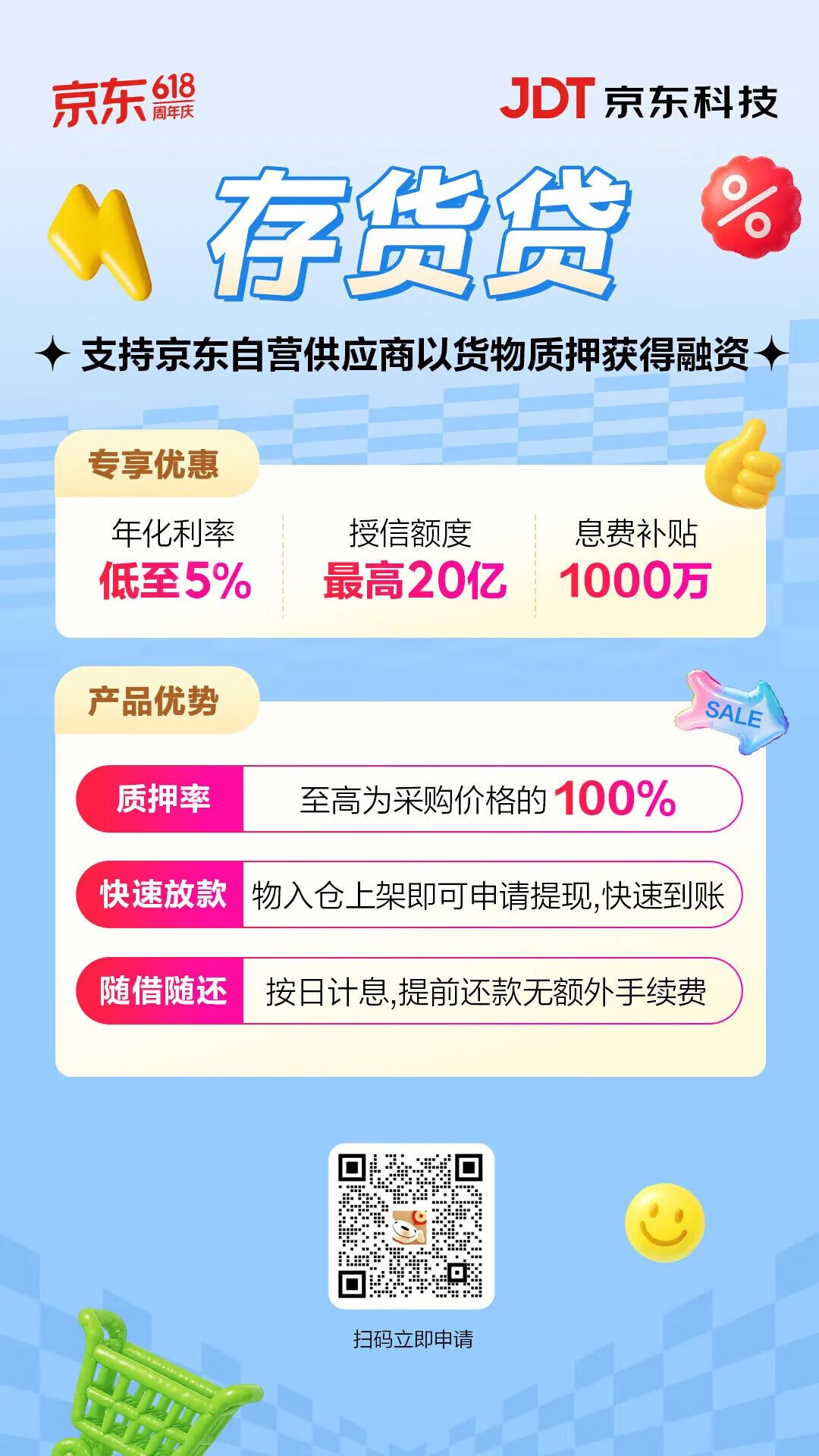 20亿授信、利率直降存货贷助商家抢占大促先机！扫码立即加入→_搜狐网