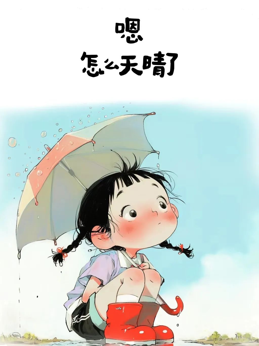 下雨天发个幽默图片图片