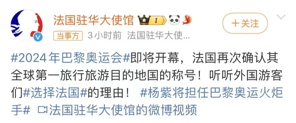 官宣！杨紫担任巴黎奥运火炬手