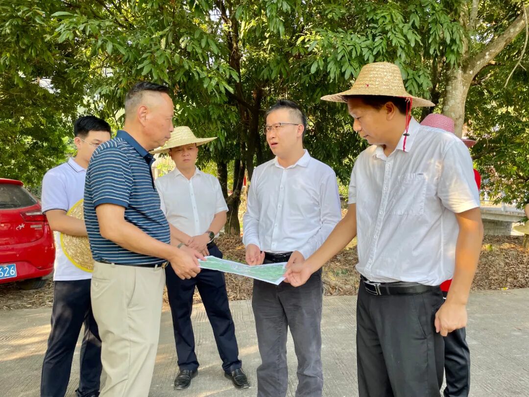 罗达祥一行先后前往汤西镇新岭村,大罗村,埔寨镇