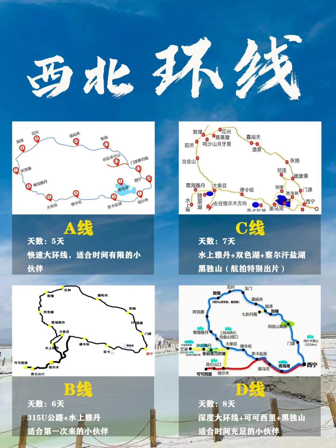 探索西北大环线 | 4条精彩路线，总有一条适合你～