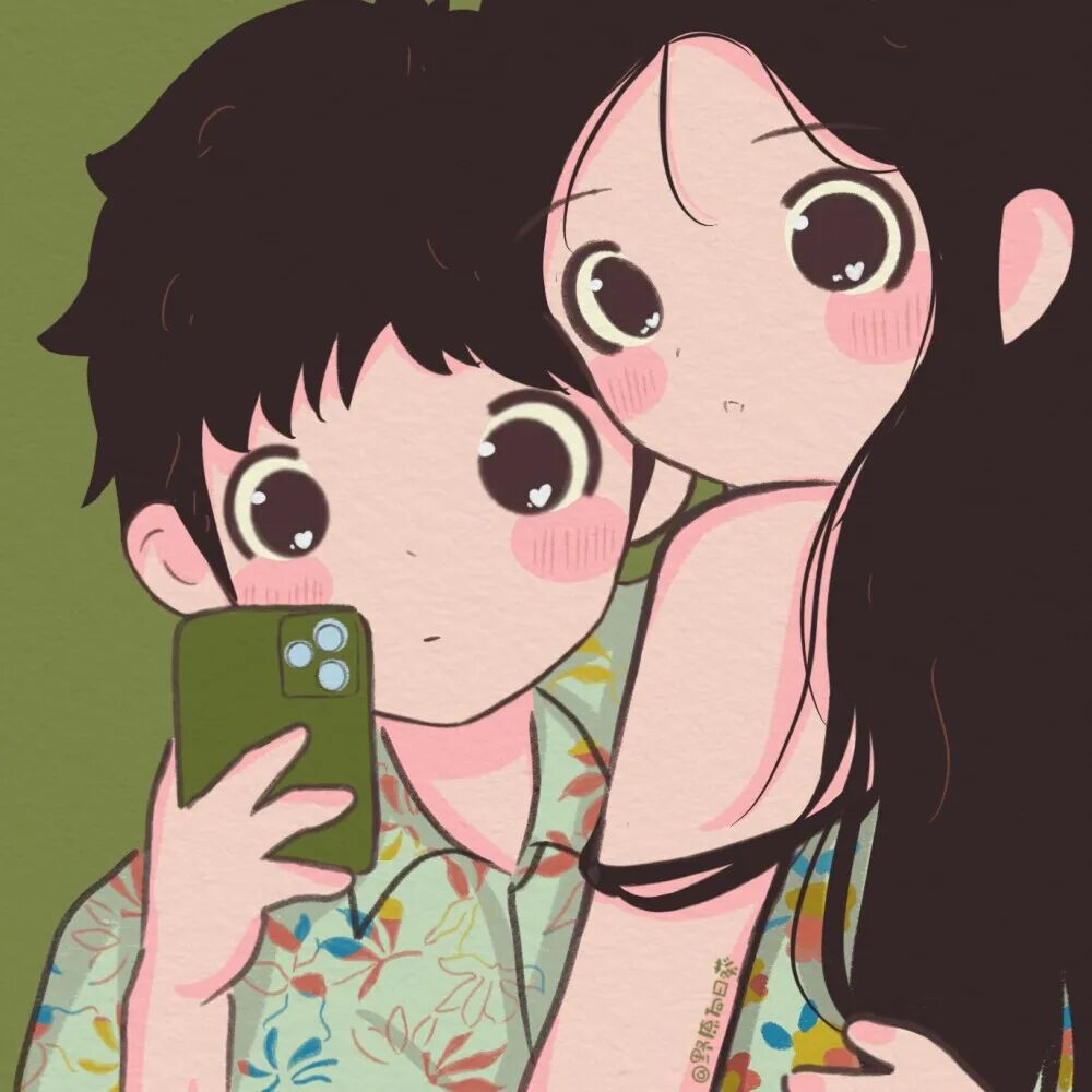 情侣头像来路不由己来日尚可期