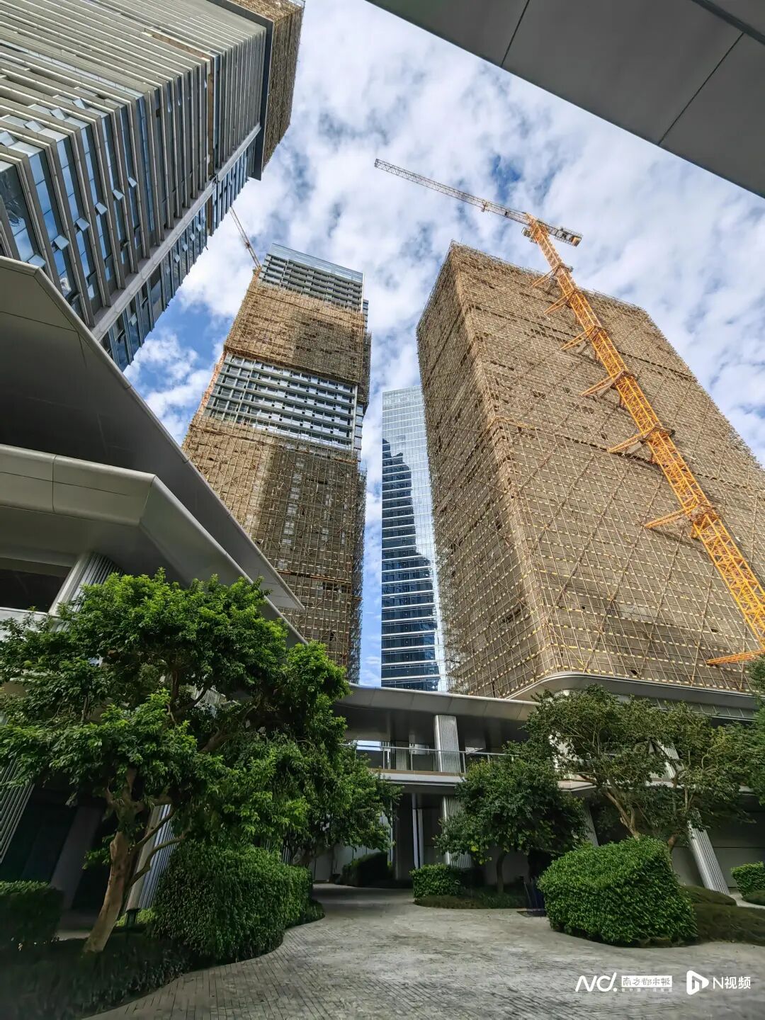 天河区珠光金融城壹号社区内部。南都·湾财社记者邱永芬摄