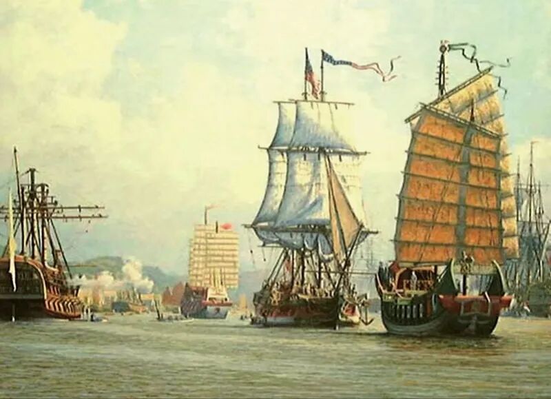 1784年8月28日，“中国皇后号”驶入黄埔港。