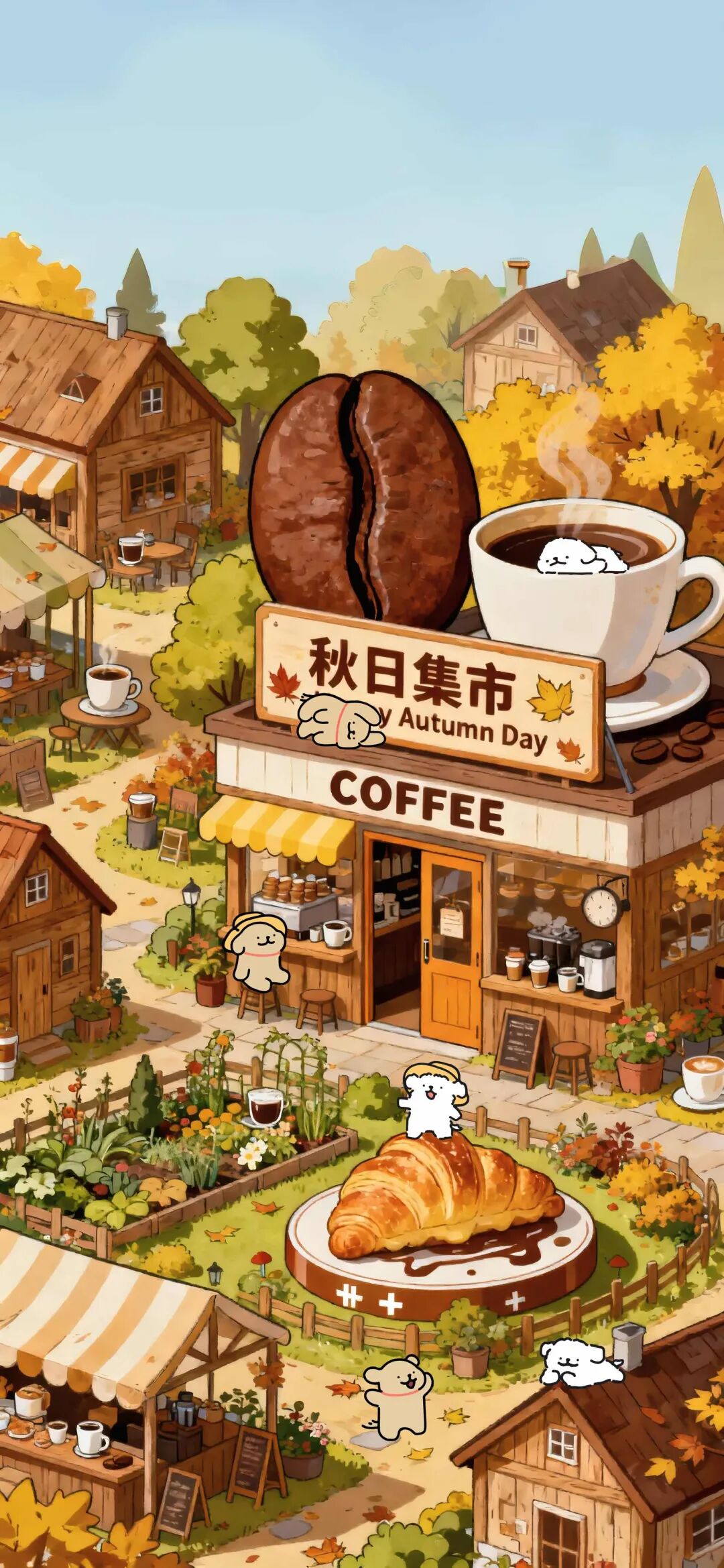 线条小狗壁纸｜8K高清壁纸