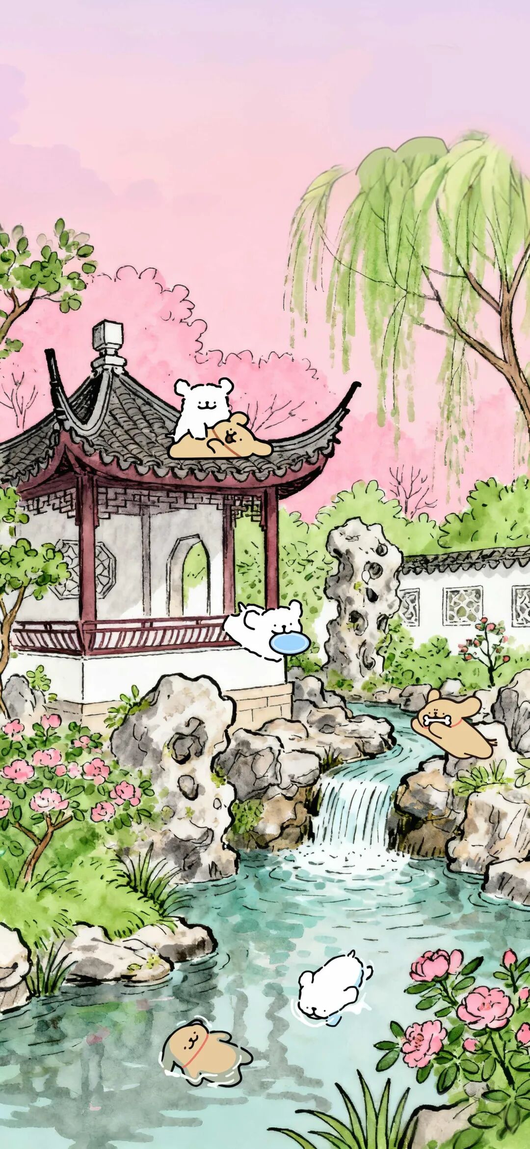 线条小狗壁纸｜8K高清壁纸
