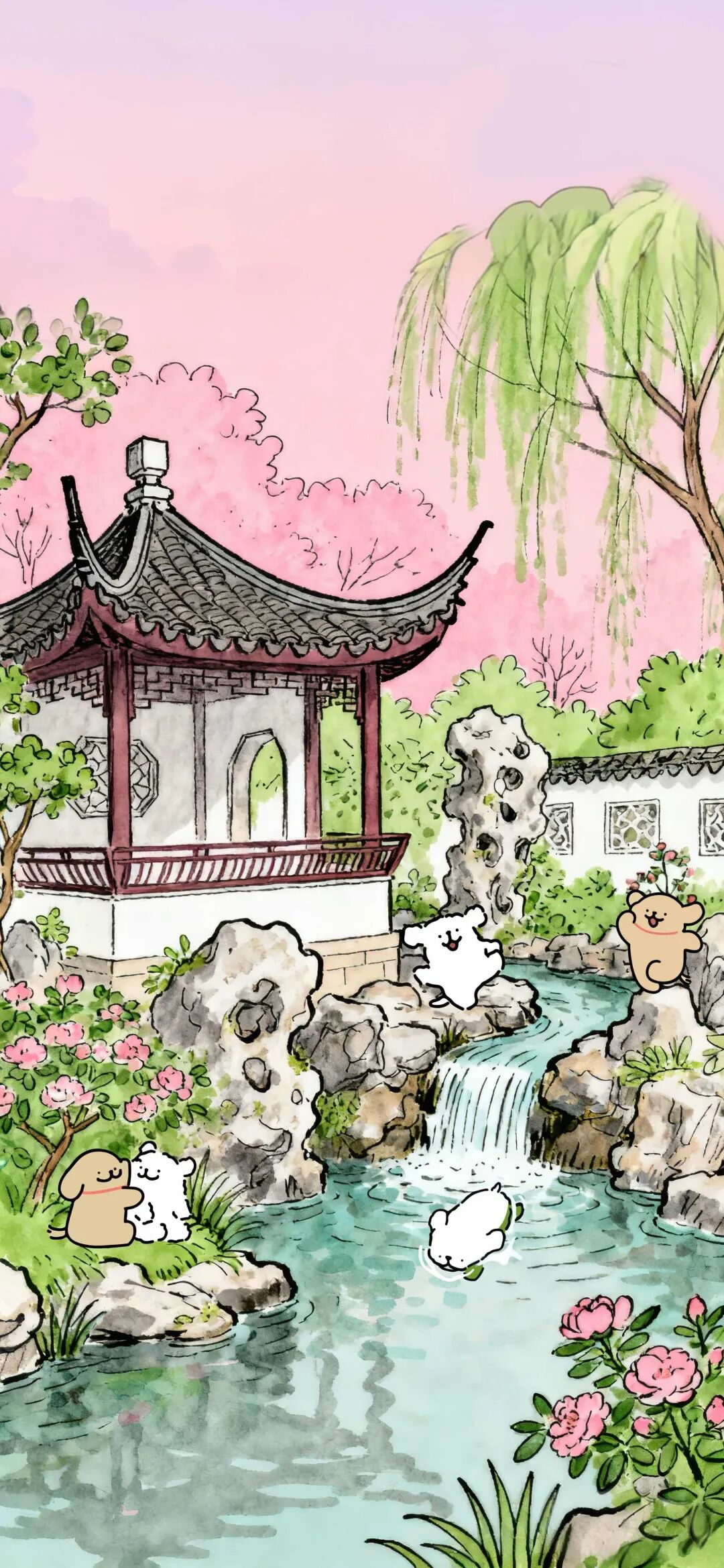 线条小狗壁纸｜8K高清壁纸