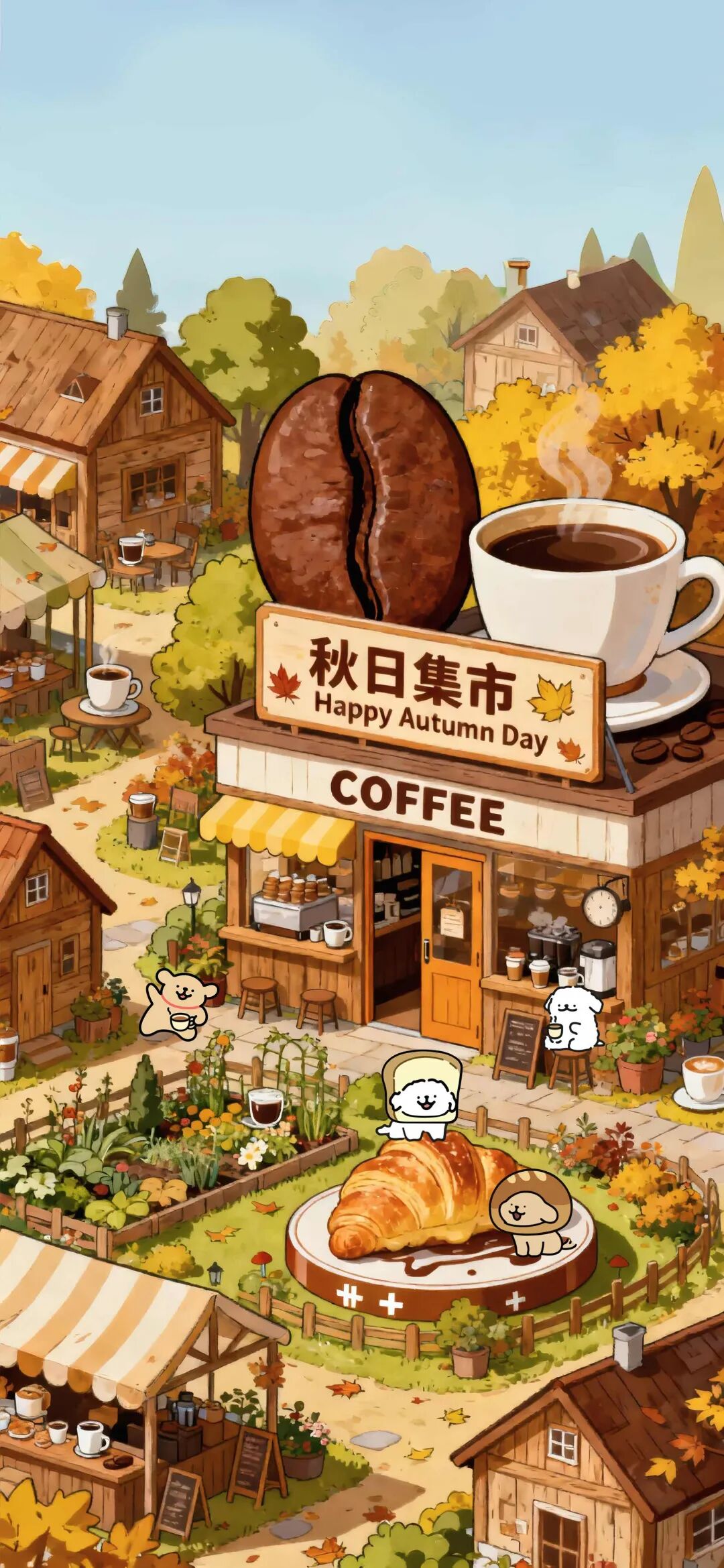 线条小狗壁纸｜8K高清壁纸