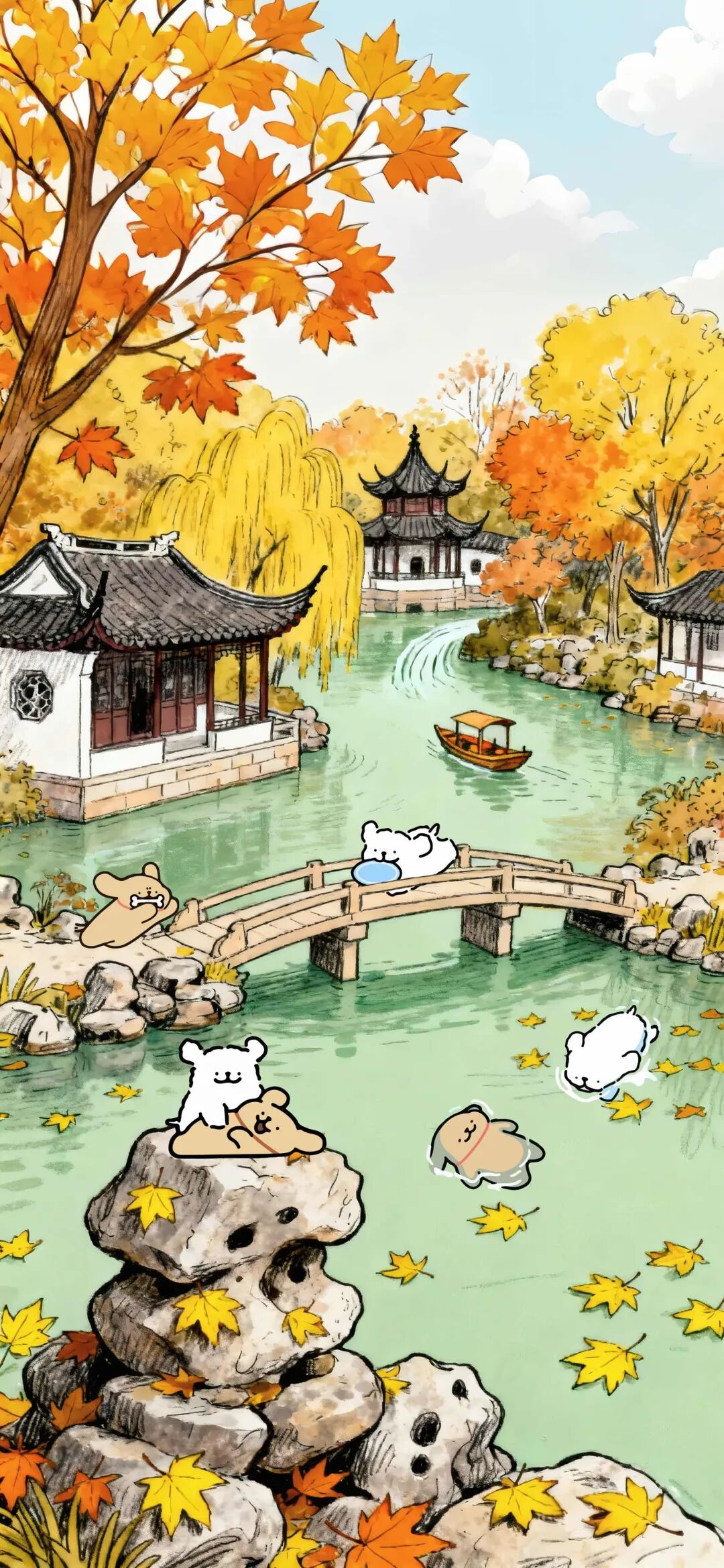 线条小狗壁纸｜8K高清壁纸