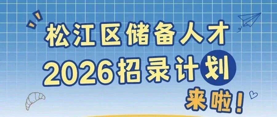 松江区2026年实习