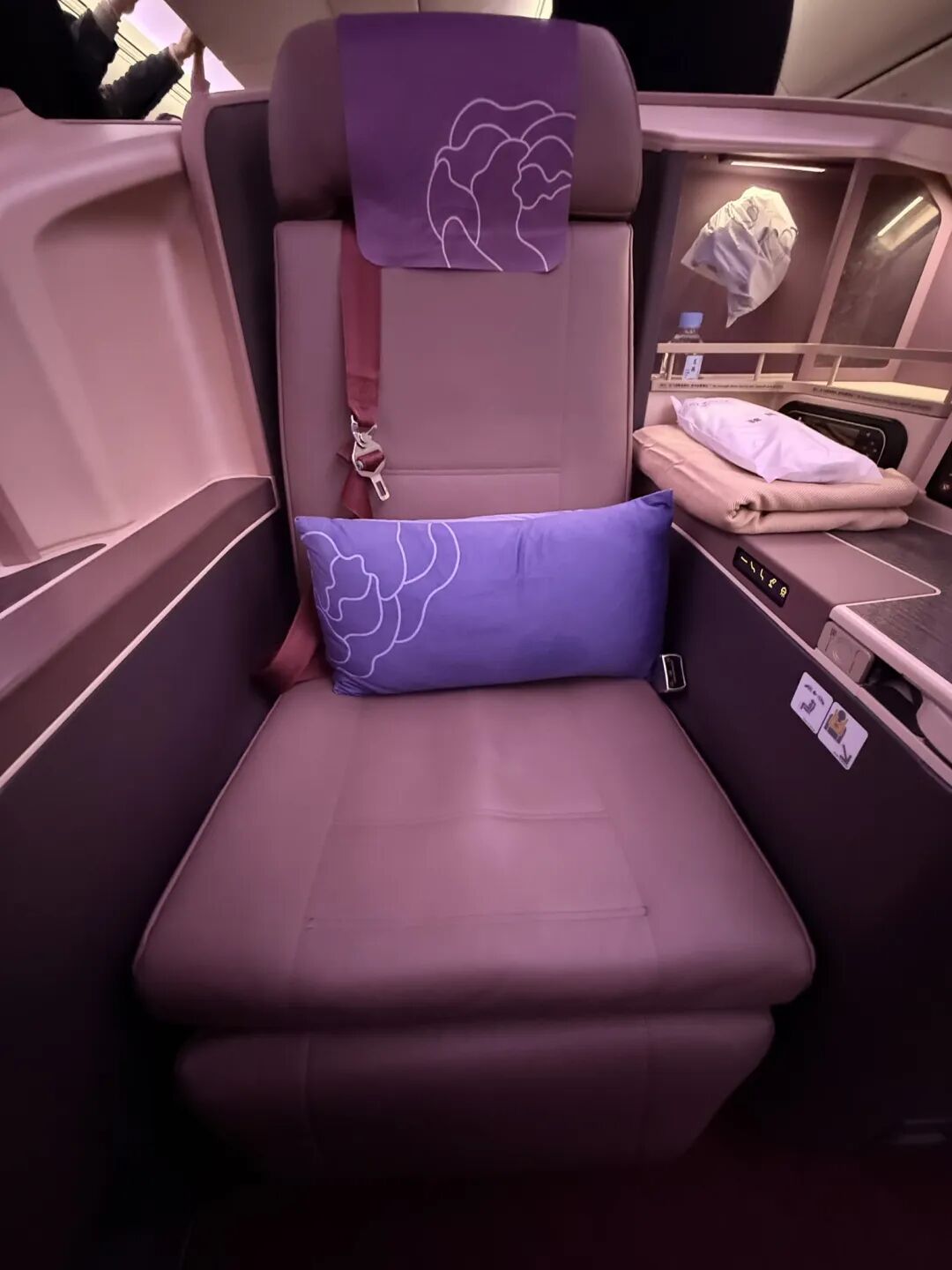 深圳飞上海吉祥航空B787-9商务舱体验 Bulkhead座位脚垫宽敞 1800元现金票