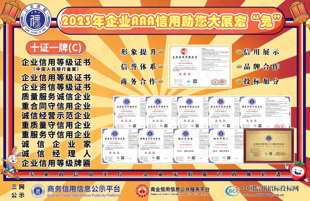 企业信用等级证书