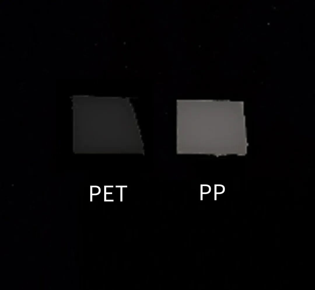 PET/PP plastic sorting comparison under SWIR (MV-GEL10I)