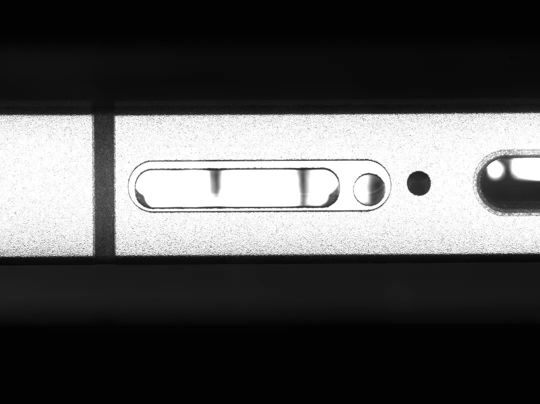 Smartphone frame inspection with coaxial lighting - Captured by MV-XGC6500GM 65MP industrial camera