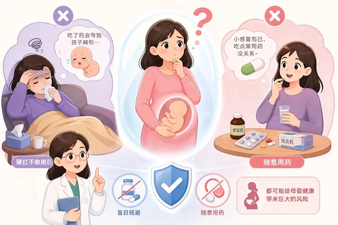 孕早期用药安全：硬扛不吃药vs乱吃药