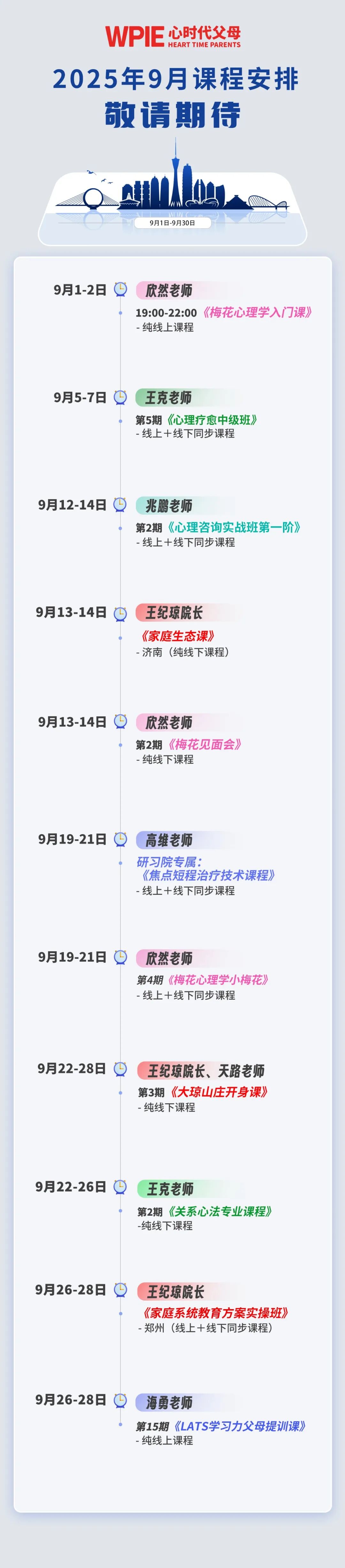 WPIE || 2025年9月份课程新鲜出炉！