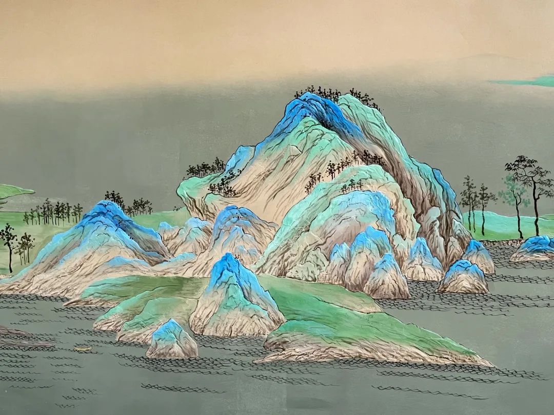 白墙为底 山水作画丨师生共绘千里江山 白墙为底 山水作画丨师生共绘千里江山