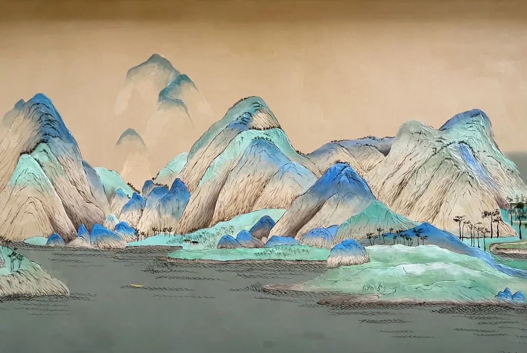 白墙为底 山水作画丨师生共绘千里江山 白墙为底 山水作画丨师生共绘千里江山
