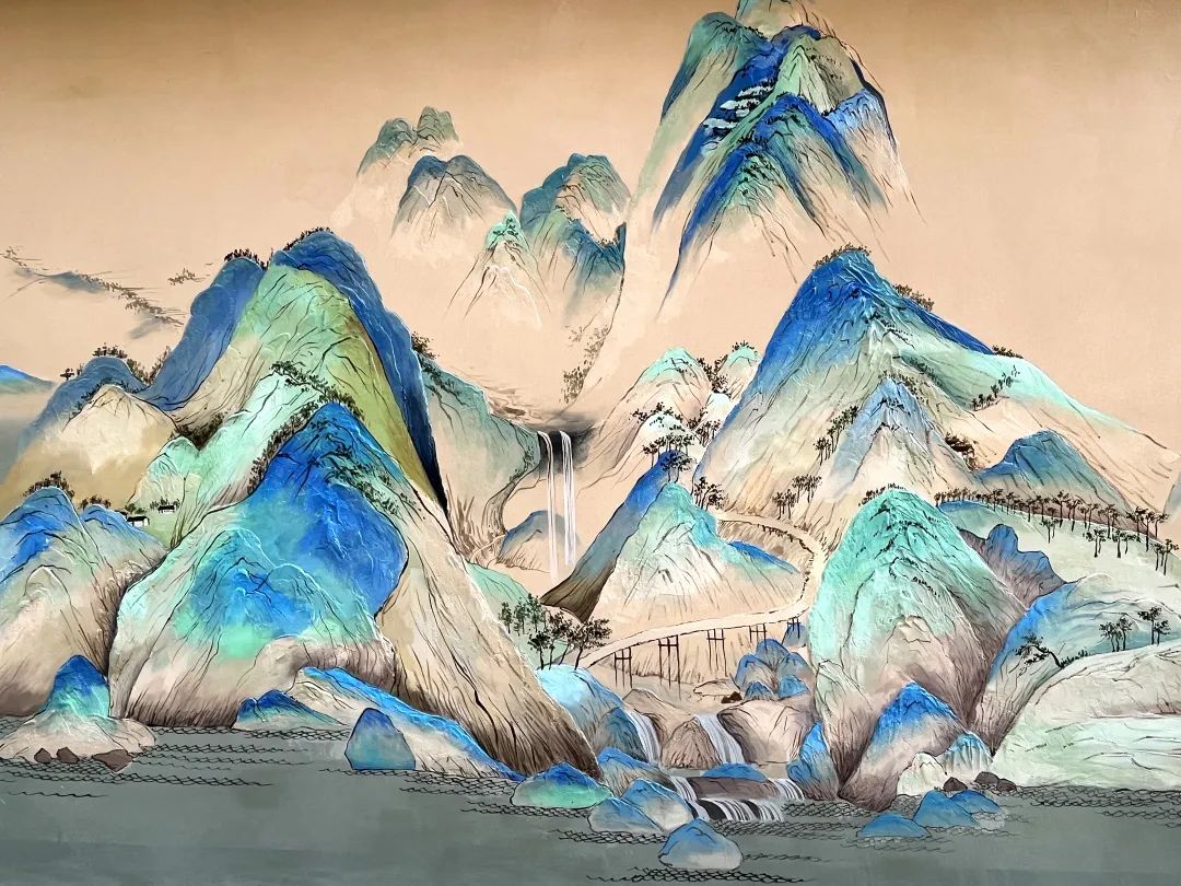 白墙为底 山水作画丨师生共绘千里江山 白墙为底 山水作画丨师生共绘千里江山