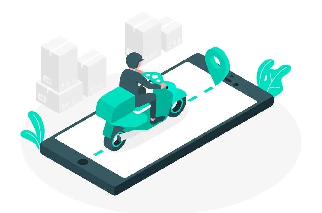 外賣騎手送餐員矢量插畫設計圖__其他_動漫動畫_設計圖庫_暱圖網