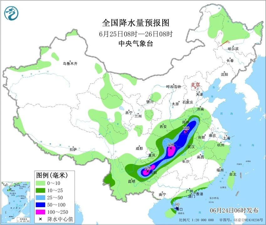 2025年06月24日菏泽天气,菏泽较强降雨 降温要来了，注意防御局地强降雨！