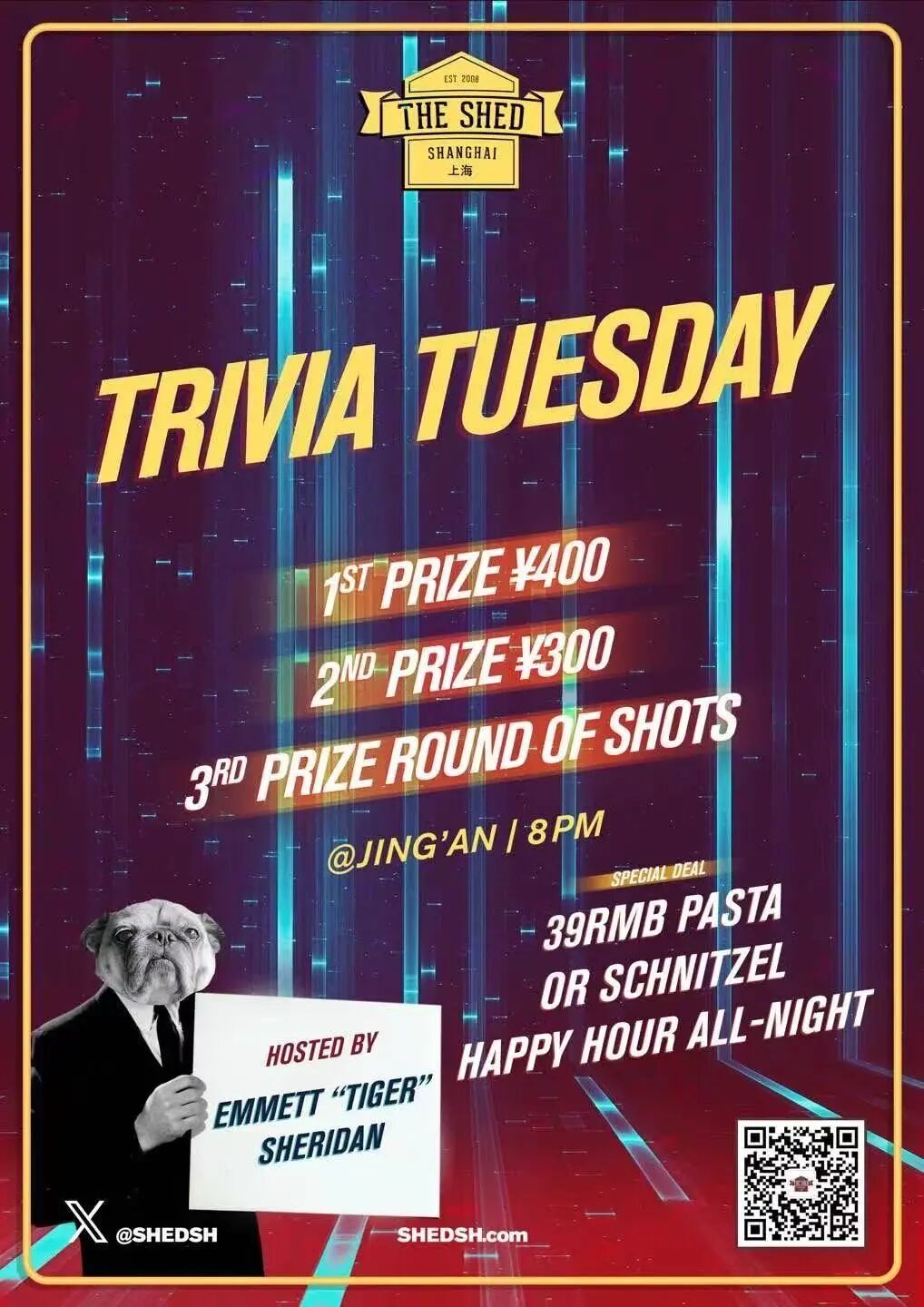 Shanghai Trivia Nights 2026 ： Free Entry & Weekly Prizes