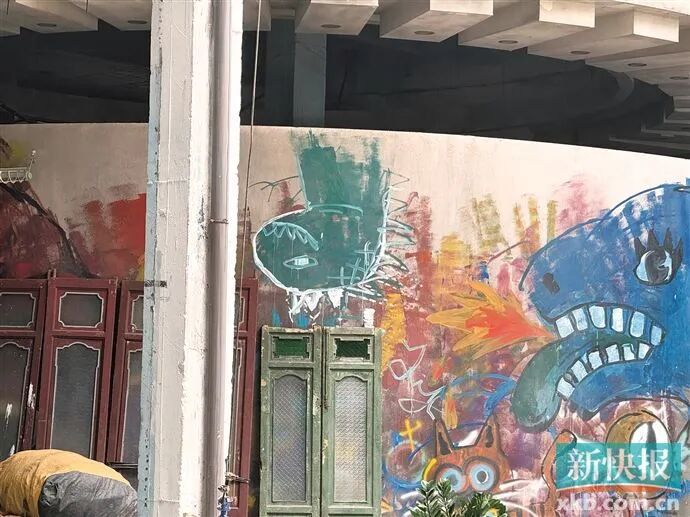 《捕风追影》在紫泥堂拍摄完毕留下的涂鸦墙