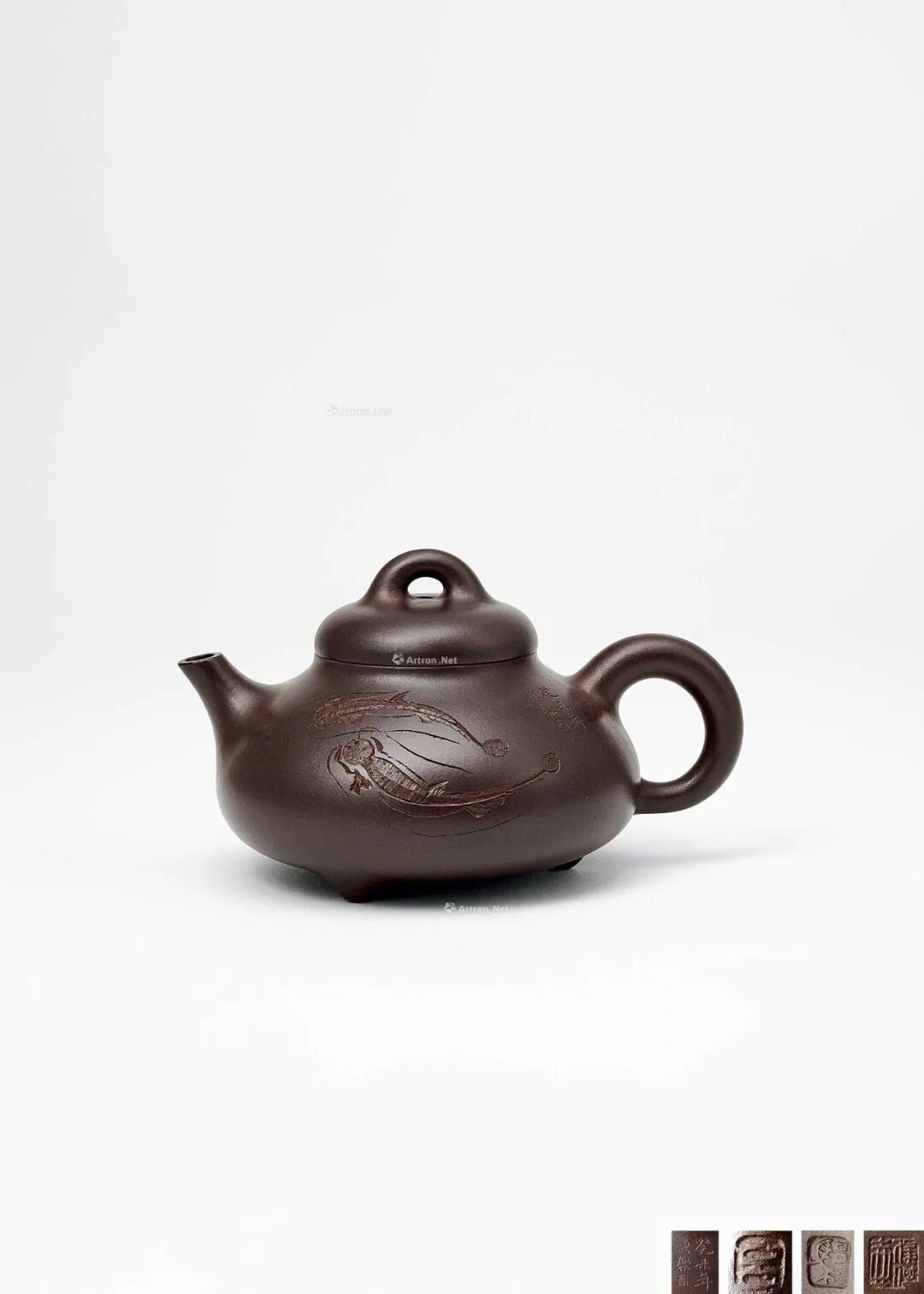 0929 当代 吕俊杰制 石瓢壶落槌价:30,000 元0930 当代 季益顺制 双线