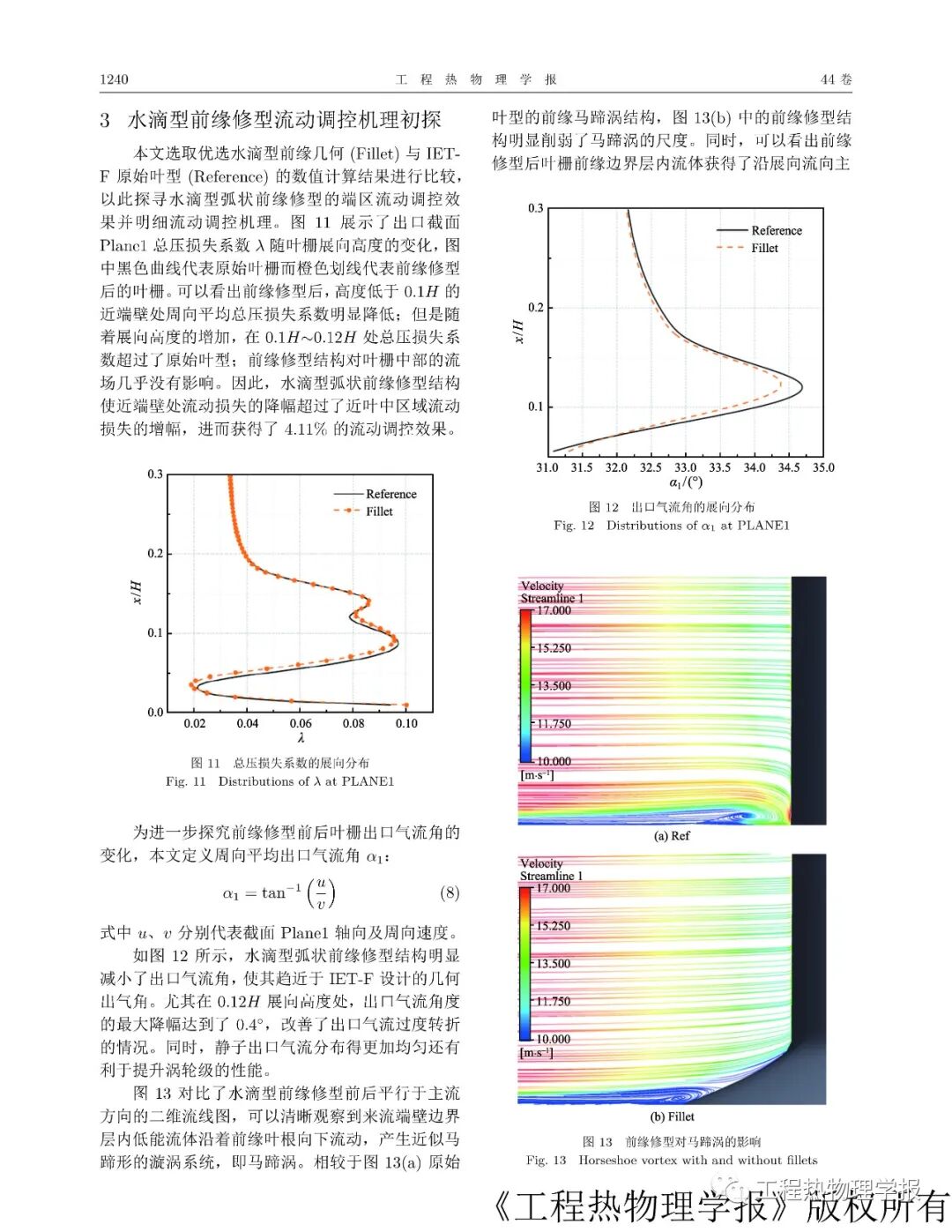 基于水滴型前缘修型的超高负荷低压涡轮流动调控机理研究的图7