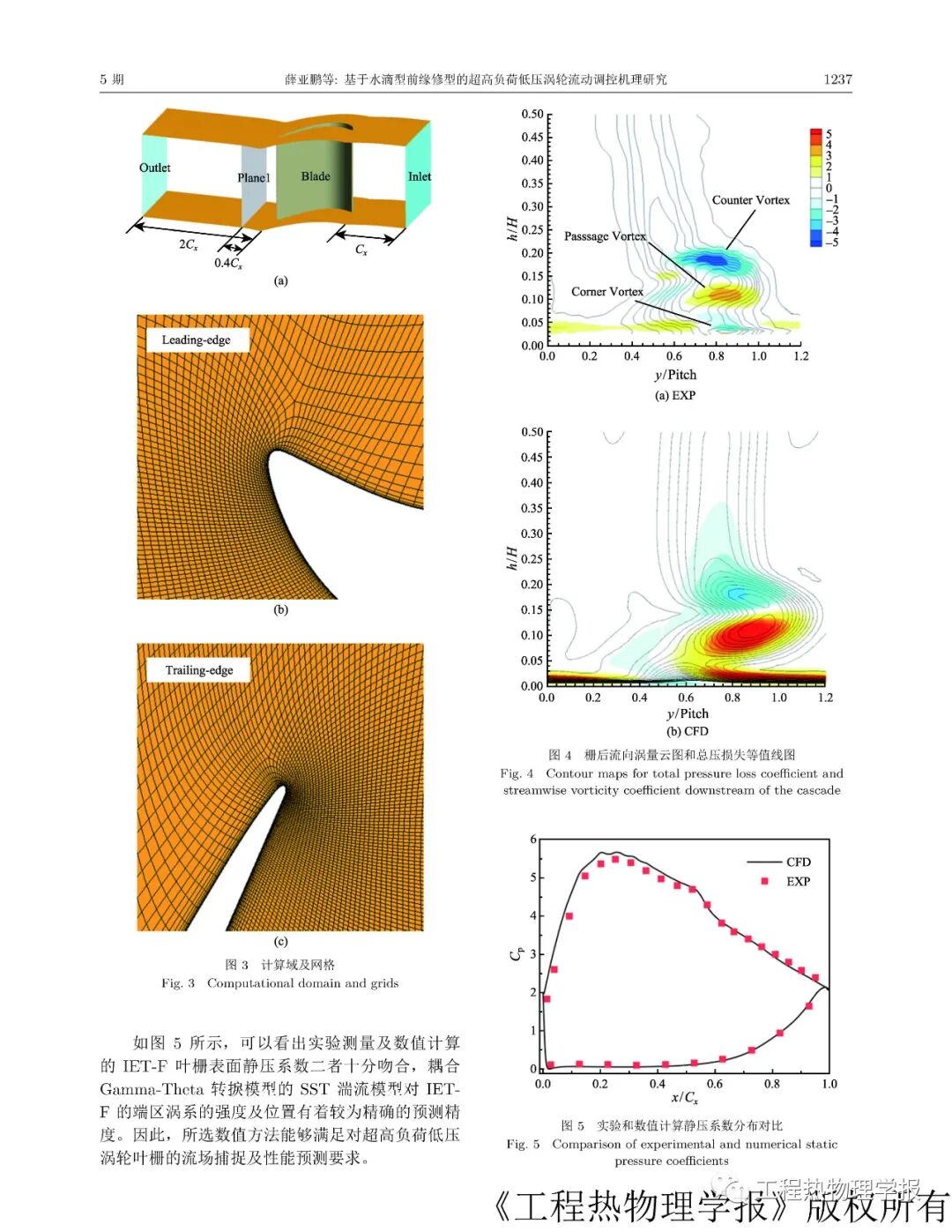 基于水滴型前缘修型的超高负荷低压涡轮流动调控机理研究的图4