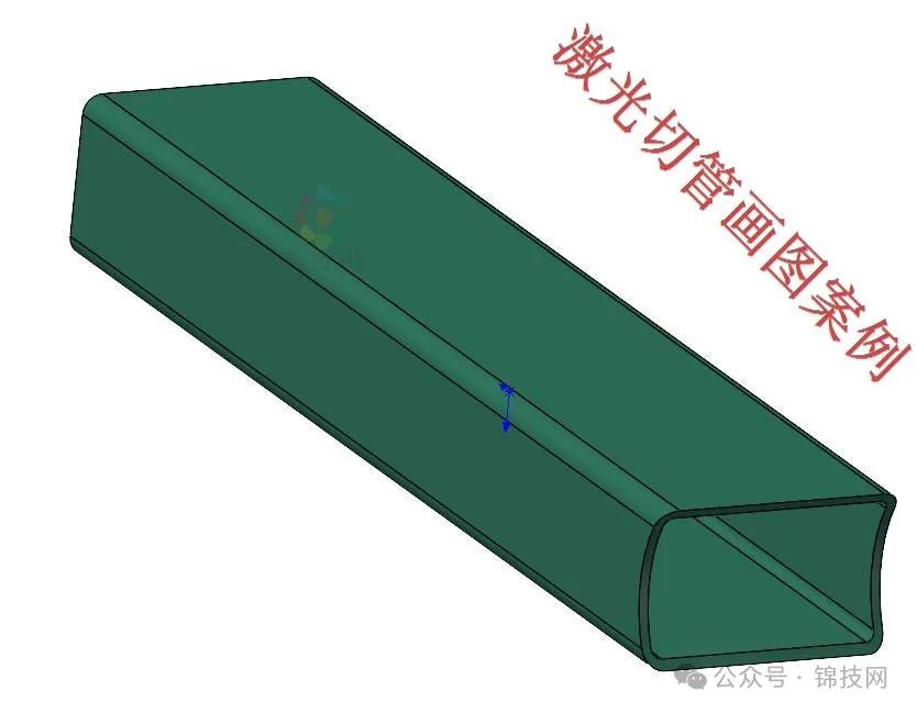 solidworks怎样在矩管上切除缺口大小